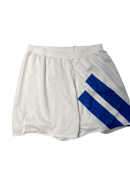 Mailsport  -Short -  Blanc avec des rayures bleues