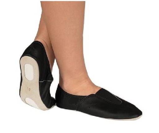 Anniel - Gymnastic slipper MIXTED 2038 - Leather mixed soleNoir Black