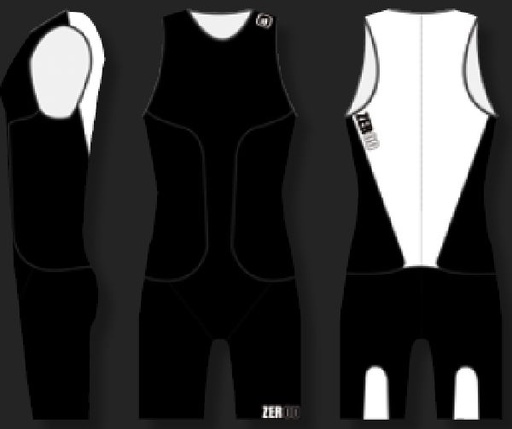 ZeroD - oSuit - CMOSUIT olympische afstand trisuit Heren Zwart/wit Black/white
