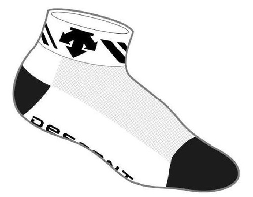 Descente - Run sock 19024 WHBK