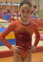 Adidas - Leotard long sleeves CL1411 - Red/gold